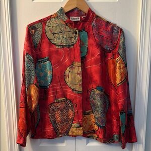 Chico’s Colorful Lantern & Bamboo Blouse Chico’s size 0